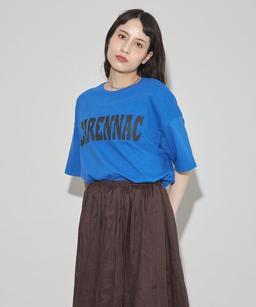 GARAGE OF GOOD CLOTHING（ガレージオブグッドクロージング）の「【日本製】CARENNACラフィーロゴTシャツ（Tシャツ/カットソー・レディース・ブルー/チャコールグレー/ホワイト系その他・FREE）」の18枚目の写真