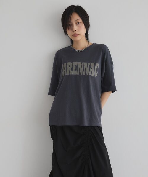 GARAGE OF GOOD CLOTHING（ガレージオブグッドクロージング）の「【日本製】CARENNACラフィーロゴTシャツ（Tシャツ/カットソー・レディース・ブルー/チャコールグレー/ホワイト系その他・FREE）」の11枚目の写真