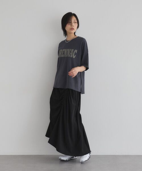 GARAGE OF GOOD CLOTHING（ガレージオブグッドクロージング）の「【日本製】CARENNACラフィーロゴTシャツ（Tシャツ/カットソー・レディース・ブルー/チャコールグレー/ホワイト系その他・FREE）」の8枚目の写真