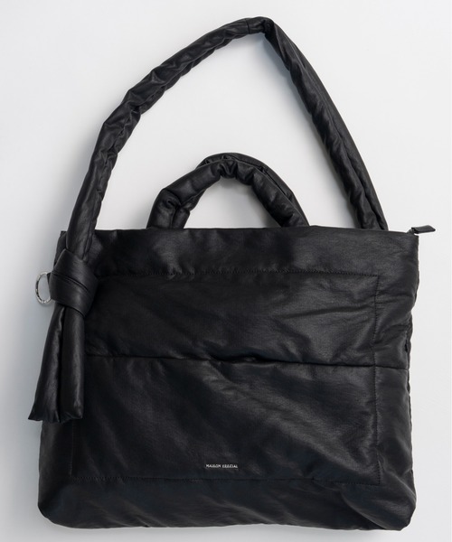 MAISON SPECIAL(メゾンスペシャル)の「Vegan Leather Big Pillow Bag/ヴィーガンレザービッグピローバッグ(ショルダーバッグ・レディース・シルバー/パープル/アイボリー/ブラック・FREE)」の8枚目の写真