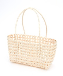an meets zakka（アンミツザッカ）の「an meets zakka ブロック格子編みソフトプラスチックカゴバッグ（かごバッグ）」