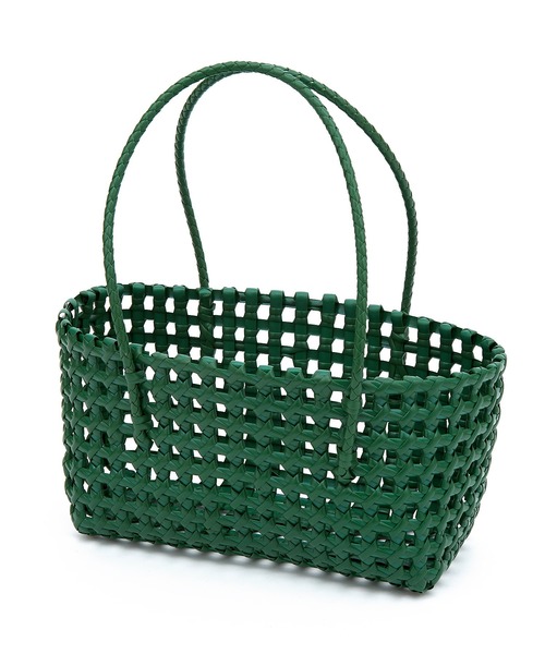 an meets zakka(アンミツザッカ)の「an meets zakka ブロック格子編みソフトプラスチックカゴバッグ(かごバッグ・レディース・ブラウン/レッド/ホワイト/ブラック/グリーン・ONESIZE)」の5枚目の写真