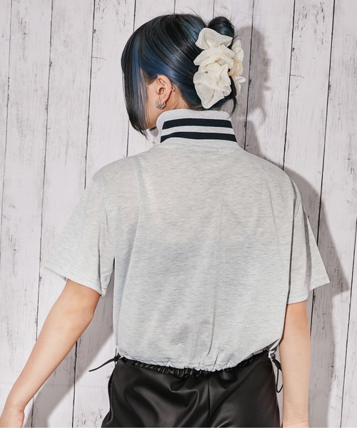 GORGE(ゴージ)の「《ハーフジップ×ワンポイント刺繍》カットソー/ストリート/春夏秋/全3色(Tシャツ/カットソー・レディース・ブラック/オートミール/ネイビー・F)」の20枚目の写真