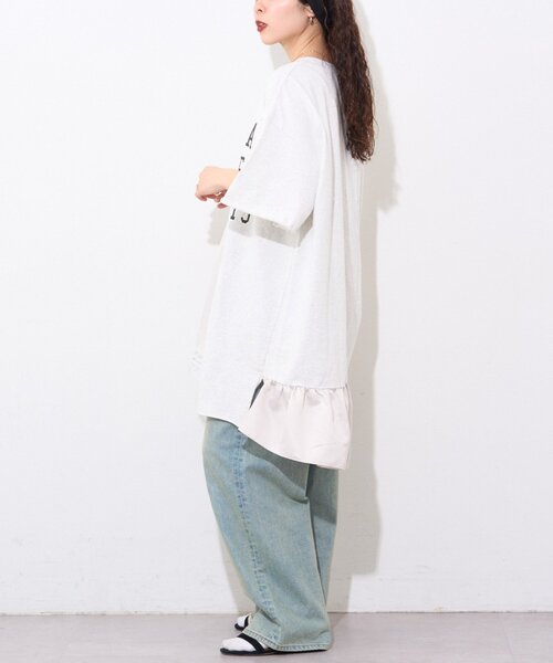 etsinta(エシンタ)の「【etsinta】サテンキャミリメイクチュニックtee(Tシャツ/カットソー・レディース・ライトグレー・ONE SIZE)」の13枚目の写真