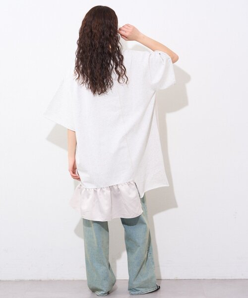 etsinta(エシンタ)の「【etsinta】サテンキャミリメイクチュニックtee(Tシャツ/カットソー・レディース・ライトグレー・ONE SIZE)」の12枚目の写真