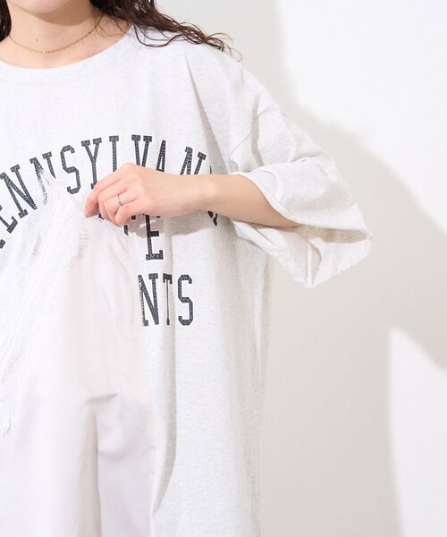 etsinta(エシンタ)の「【etsinta】サテンキャミリメイクチュニックtee(Tシャツ/カットソー・レディース・ライトグレー・ONE SIZE)」の10枚目の写真