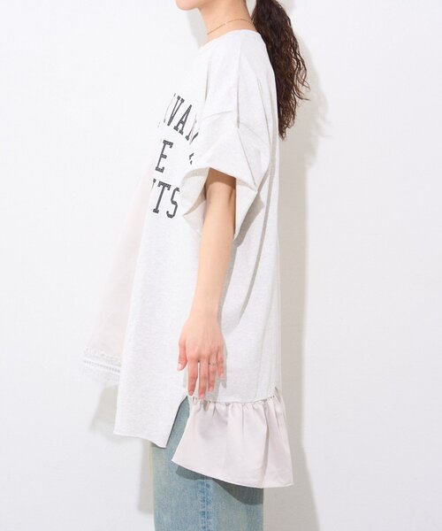 etsinta(エシンタ)の「【etsinta】サテンキャミリメイクチュニックtee(Tシャツ/カットソー・レディース・ライトグレー・ONE SIZE)」の8枚目の写真