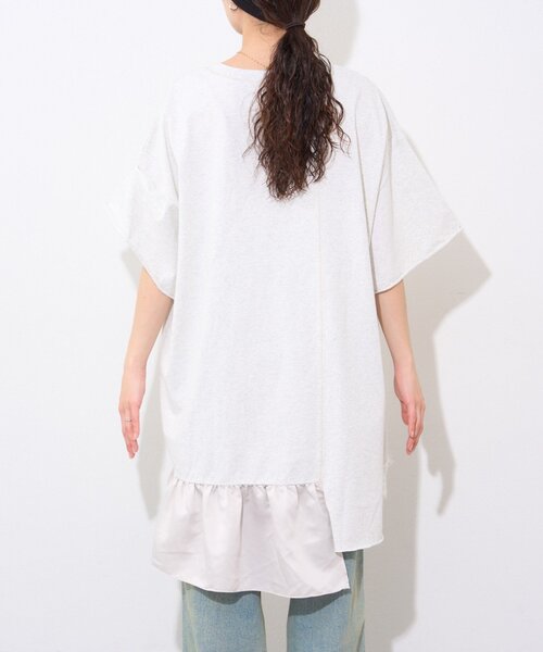 etsinta(エシンタ)の「【etsinta】サテンキャミリメイクチュニックtee(Tシャツ/カットソー・レディース・ライトグレー・ONE SIZE)」の7枚目の写真
