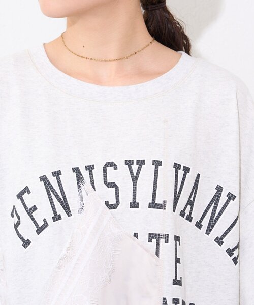 etsinta(エシンタ)の「【etsinta】サテンキャミリメイクチュニックtee(Tシャツ/カットソー・レディース・ライトグレー・ONE SIZE)」の6枚目の写真