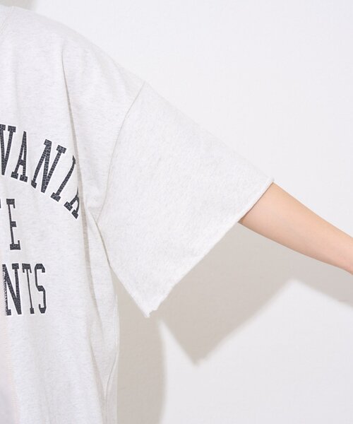 etsinta(エシンタ)の「【etsinta】サテンキャミリメイクチュニックtee(Tシャツ/カットソー・レディース・ライトグレー・ONE SIZE)」の4枚目の写真
