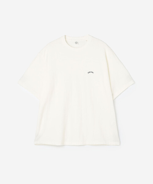 ORCIVAL(オーシバル)の「ORCIVAL | アンイーブンジャージー 刺繍ショートスリーブTシャツ MEN(Tシャツ/カットソー・メンズ・ライトグリーン/オフホワイト/サックスブルー/ブルー系その他5・5/4)」の2枚目の写真