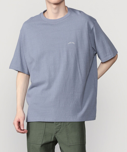 ORCIVAL(オーシバル)の「ORCIVAL | アンイーブンジャージー 刺繍ショートスリーブTシャツ MEN(Tシャツ/カットソー・メンズ・ライトグリーン/オフホワイト/サックスブルー/ブルー系その他5・5/4)」の3枚目の写真