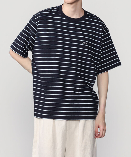 ORCIVAL(オーシバル)の「ORCIVAL | アンイーブンジャージー 刺繍ショートスリーブTシャツ MEN(Tシャツ/カットソー・メンズ・ライトグリーン/オフホワイト/サックスブルー/ブルー系その他5・5/4)」の4枚目の写真