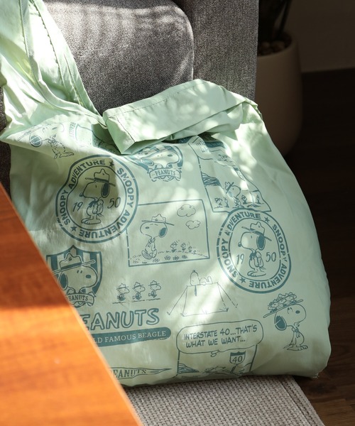 SNOOPY(スヌーピー)の「SNOOPY スヌーピー マルシェバッグ エコバッグ RE-PET(エコバッグ/サブバッグ・レディース・ライトブルー/レッド/ブルー/ベージュ/ダークグレー/グリーン・FREE)」の22枚目の写真
