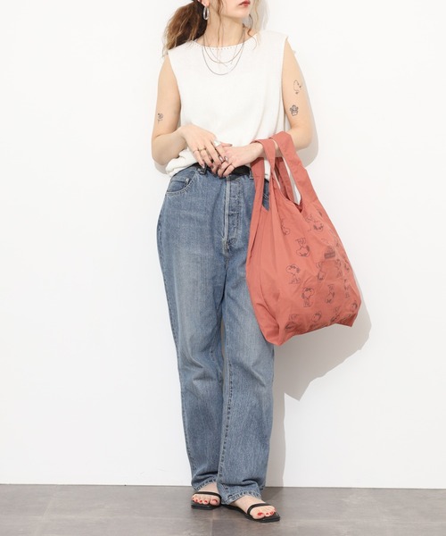 SNOOPY(スヌーピー)の「SNOOPY スヌーピー マルシェバッグ エコバッグ RE-PET(エコバッグ/サブバッグ・レディース・ライトブルー/レッド/ブルー/ベージュ/ダークグレー/グリーン・FREE)」の14枚目の写真