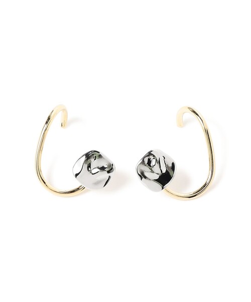 BEAMS HEART(ビームスハート)の「ミックスカラー カフ ピアス(ピアス(両耳用)・レディース・シルバー/ゴールド・ONE SIZE)」の1枚目の写真