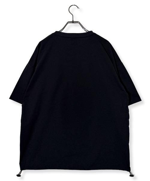Candlestick（キャンドルスティック）の「フラワーフォト アート ワイドシルエット 裾ドロスト ストレッチ 半袖Tシャツ（Tシャツ/カットソー・レディース・ホワイト/ブラック・M/L）」の10枚目の写真