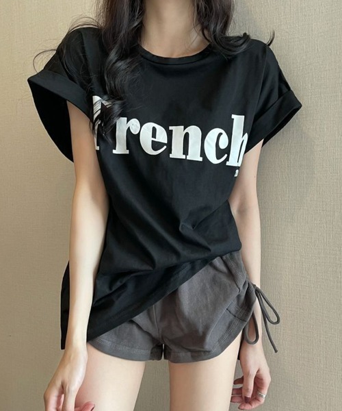 SallyLunn(サリーラン)の「【大人カジュアル】ワンポイントプリントTシャツ(Tシャツ/カットソー・レディース・ホワイト/ブラック/カーキ・MEDIUM/LARGE)」の8枚目の写真