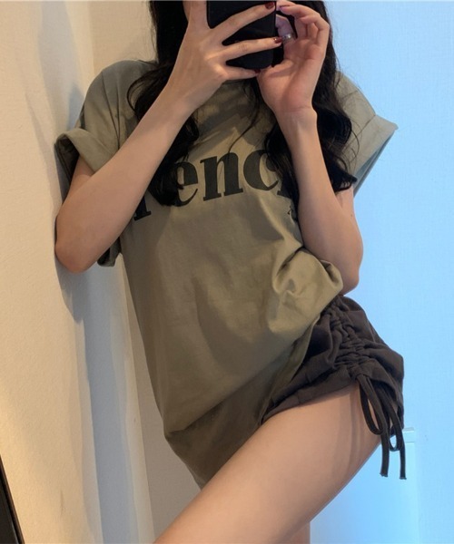 SallyLunn(サリーラン)の「【大人カジュアル】ワンポイントプリントTシャツ(Tシャツ/カットソー・レディース・ホワイト/ブラック/カーキ・MEDIUM/LARGE)」の9枚目の写真