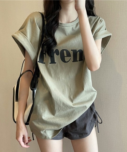 SallyLunn(サリーラン)の「【大人カジュアル】ワンポイントプリントTシャツ(Tシャツ/カットソー・レディース・ホワイト/ブラック/カーキ・MEDIUM/LARGE)」の11枚目の写真