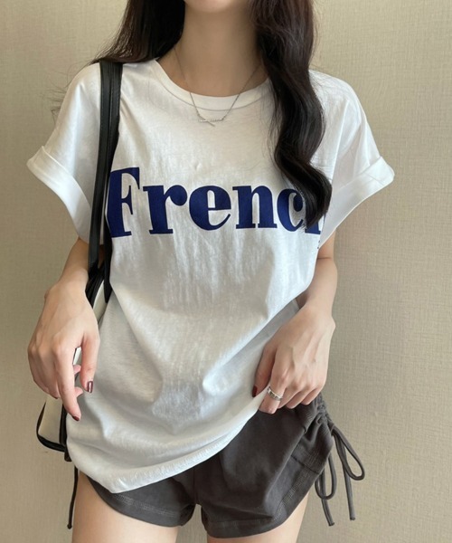 SallyLunn(サリーラン)の「【大人カジュアル】ワンポイントプリントTシャツ(Tシャツ/カットソー・レディース・ホワイト/ブラック/カーキ・MEDIUM/LARGE)」の16枚目の写真
