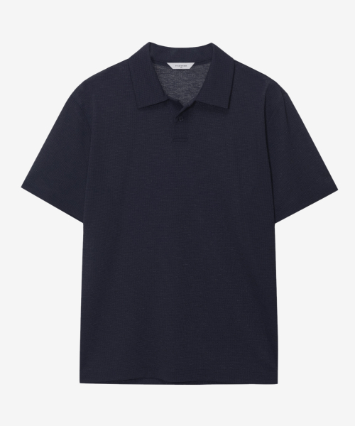 MINDBRIDGE(マインドブリッジ)の「組織変形カラーTシャツ(ポロシャツ・メンズ・ダークネイビー・95/100/105/110)」の2枚目の写真