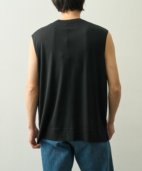WRAPINKNOT(ラッピンノット)の「【WRAPINKNOT/ラッピンノット】Sleeveless Pullover(Tシャツ/カットソー・メンズ・ブラック・2/3)」の4枚目の写真