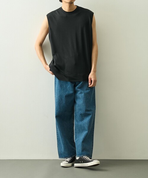 WRAPINKNOT(ラッピンノット)の「【WRAPINKNOT/ラッピンノット】Sleeveless Pullover(Tシャツ/カットソー・メンズ・ブラック・2/3)」の5枚目の写真