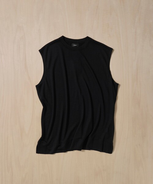 WRAPINKNOT(ラッピンノット)の「【WRAPINKNOT/ラッピンノット】Sleeveless Pullover(Tシャツ/カットソー・メンズ・ブラック・2/3)」の6枚目の写真