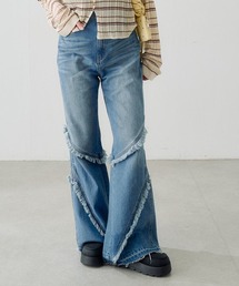 WHIMSIC/2サイズ展開/SETUP対応】サイドタックデニムパンツ（デニム