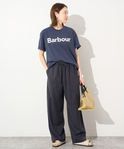 Barbour(バブアー)の「Barbour/バブアー PENSFORD OS T-SHIRT LOGO TEE2(Tシャツ/カットソー・レディース・ネイビー/ホワイト・FREE)」の10枚目の写真