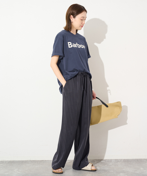 Barbour(バブアー)の「Barbour/バブアー PENSFORD OS T-SHIRT LOGO TEE2(Tシャツ/カットソー・レディース・ネイビー/ホワイト・FREE)」の11枚目の写真