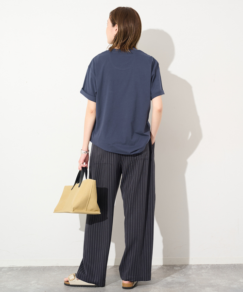 Barbour(バブアー)の「Barbour/バブアー PENSFORD OS T-SHIRT LOGO TEE2(Tシャツ/カットソー・レディース・ネイビー/ホワイト・FREE)」の12枚目の写真