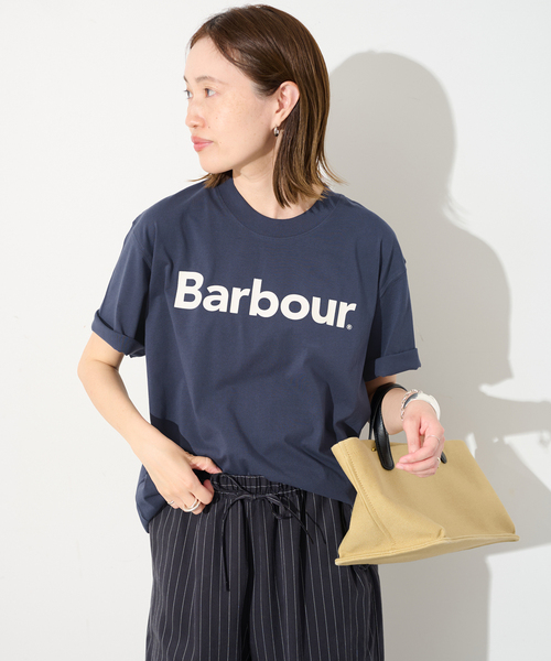 Barbour(バブアー)の「Barbour/バブアー PENSFORD OS T-SHIRT LOGO TEE2(Tシャツ/カットソー・レディース・ネイビー/ホワイト・FREE)」の13枚目の写真