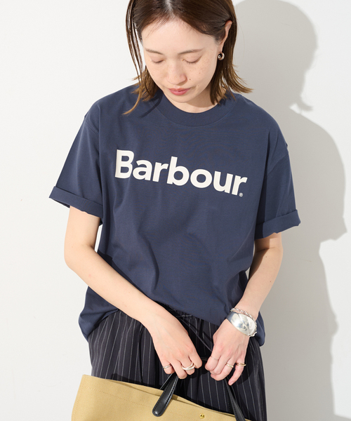 Barbour(バブアー)の「Barbour/バブアー PENSFORD OS T-SHIRT LOGO TEE2(Tシャツ/カットソー・レディース・ネイビー/ホワイト・FREE)」の16枚目の写真