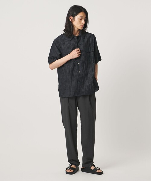 UNITED ARROWS(ユナイテッドアローズ)の「サマーポリエステル ナチュラルポプリン オールギャザー 1プリーツ イージーパンツ(その他パンツ・メンズ・ブラック/ダークグレー/ベージュ・S/L/M/XL)」の6枚目の写真