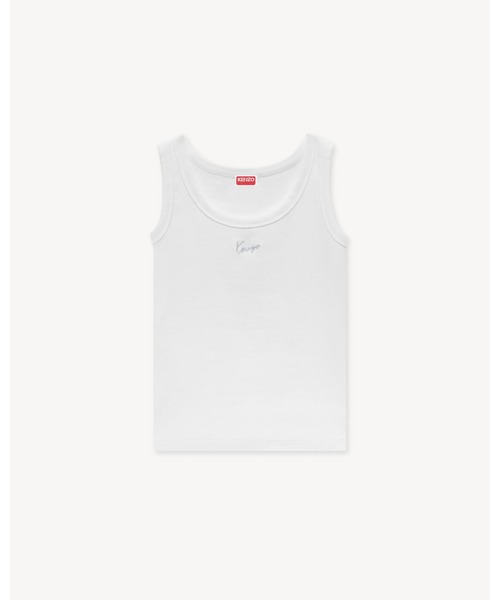 KENZO（ケンゾー）の「'KENZO Signature' エンブロイダリー タンクトップ イン コットン（その他トップス・レディース・ホワイト系その他・MEDIUM/SMALL/X-SMALL）」の3枚目の写真