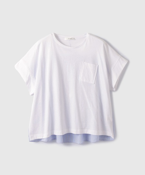 VICKY（ビッキー）の「ストライプ切替プルオーバー（Tシャツ/カットソー・レディース・オフホワイト/ネイビー・M）」の17枚目の写真