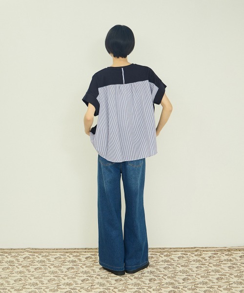 VICKY（ビッキー）の「ストライプ切替プルオーバー（Tシャツ/カットソー・レディース・オフホワイト/ネイビー・M）」の16枚目の写真