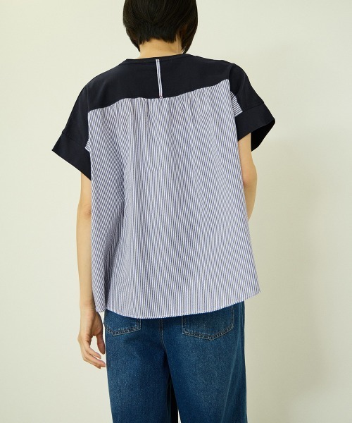 VICKY（ビッキー）の「ストライプ切替プルオーバー（Tシャツ/カットソー・レディース・オフホワイト/ネイビー・M）」の13枚目の写真