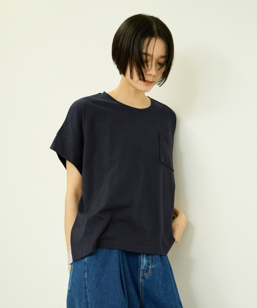 VICKY（ビッキー）の「ストライプ切替プルオーバー（Tシャツ/カットソー・レディース・オフホワイト/ネイビー・M）」の14枚目の写真