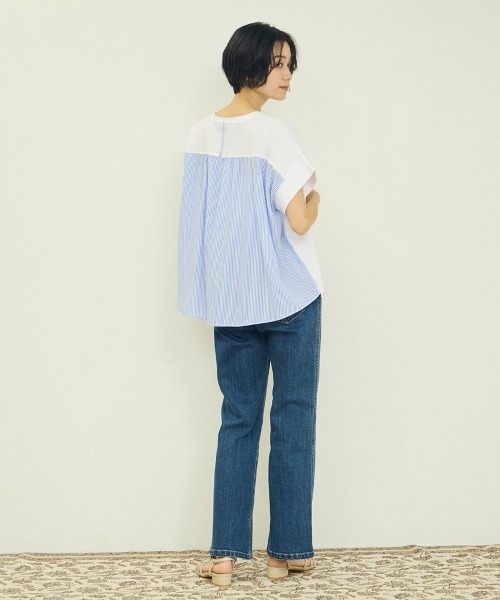VICKY（ビッキー）の「ストライプ切替プルオーバー（Tシャツ/カットソー・レディース・オフホワイト/ネイビー・M）」の8枚目の写真