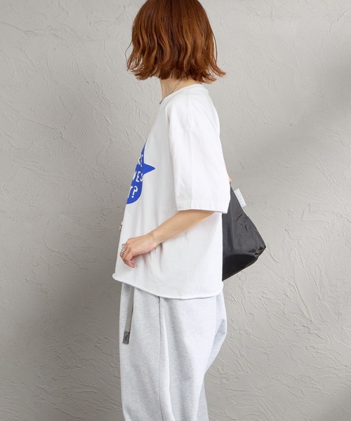 FUNG（ファング）の「[FUNG/ファング] WAVES SB カットオフ プリントTシャツ（Tシャツ/カットソー・レディース・ブラック/ホワイト・M）」の6枚目の写真