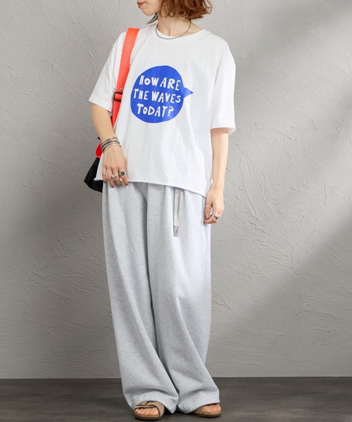 FUNG（ファング）の「[FUNG/ファング] WAVES SB カットオフ プリントTシャツ（Tシャツ/カットソー・レディース・ブラック/ホワイト・M）」の8枚目の写真