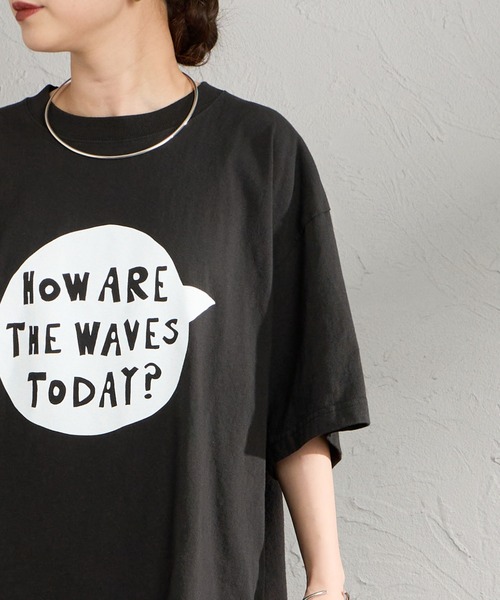 FUNG（ファング）の「[FUNG/ファング] WAVES SB カットオフ プリントTシャツ（Tシャツ/カットソー・レディース・ブラック/ホワイト・M）」の22枚目の写真
