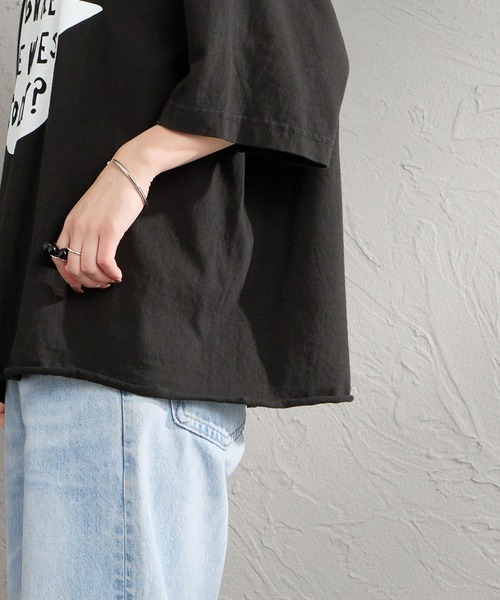 FUNG（ファング）の「[FUNG/ファング] WAVES SB カットオフ プリントTシャツ（Tシャツ/カットソー・レディース・ブラック/ホワイト・M）」の21枚目の写真