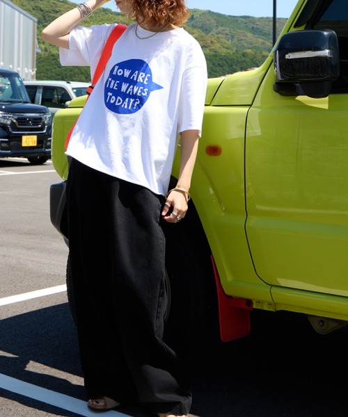 WAVES SB 剪邊印花T恤