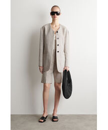 カーブショルダーバッグ - ストロー