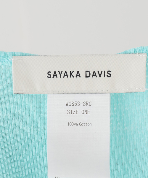 SAYAKADAVIS（サヤカディヴィス）の「SAYAKA DAVIS RIBTANK WCS53-SRC：タンクトップ（タンクトップ・レディース・レッド/ブルー・FREE）」の16枚目の写真