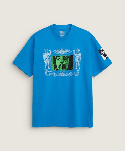 VANS(バンズ)の「ED DAVIS Tシャツ / ED DAVIS SS TEE Bright Azure VN000VTBFNM1(Tシャツ/カットソー・メンズ・ブルー・XX-LARGE/X-LARGE/LARGE/MEDIUM/SMALL)」の2枚目の写真